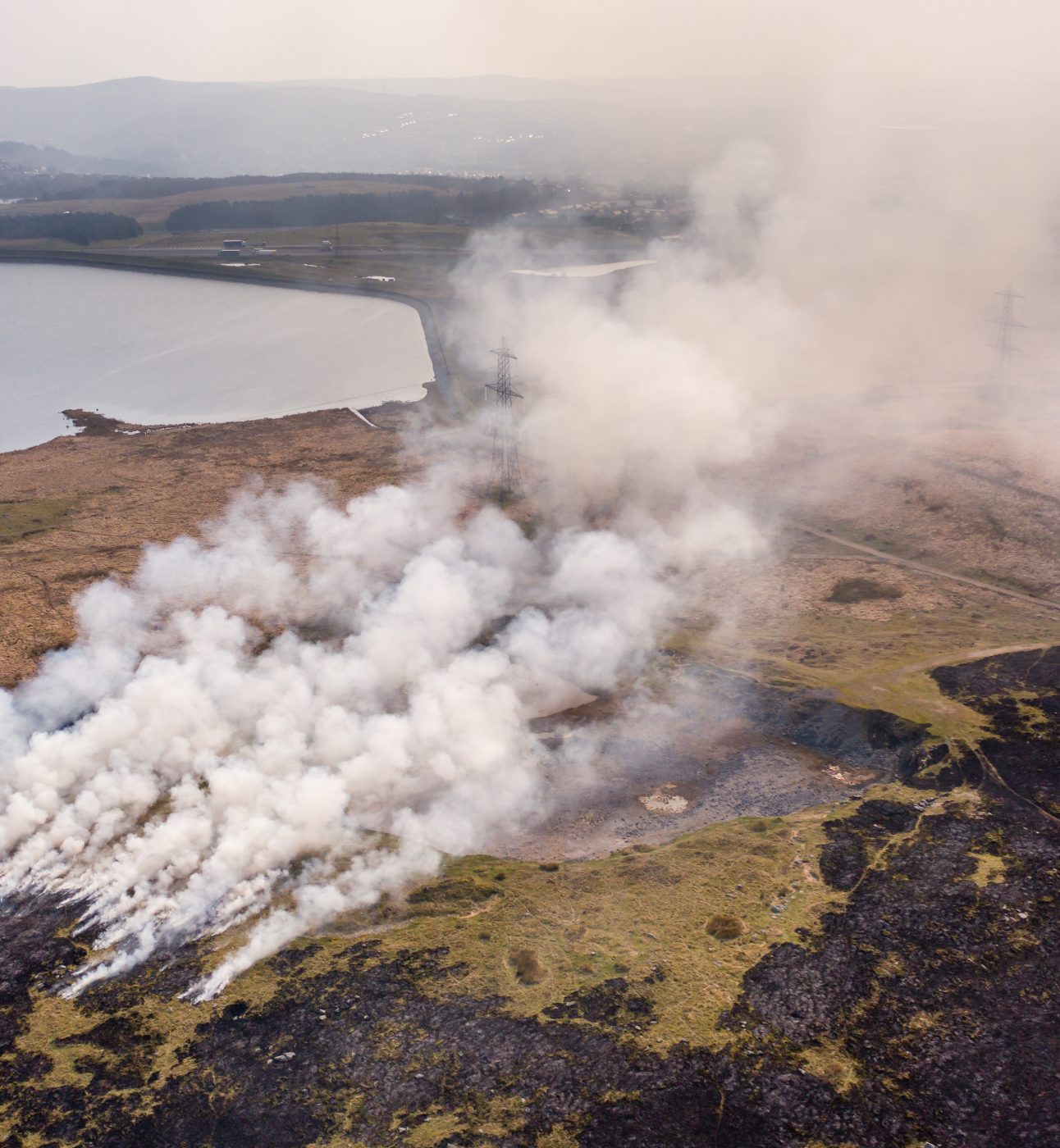 Fire on Llangynidr Moors