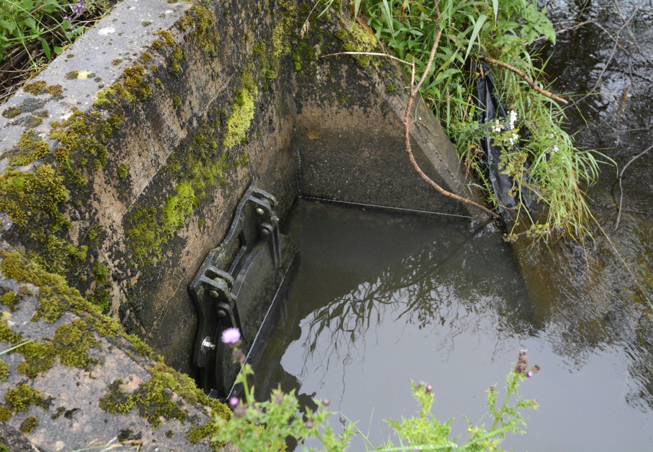 Sewage outlet at Sawrey Waterwater Treatment Works