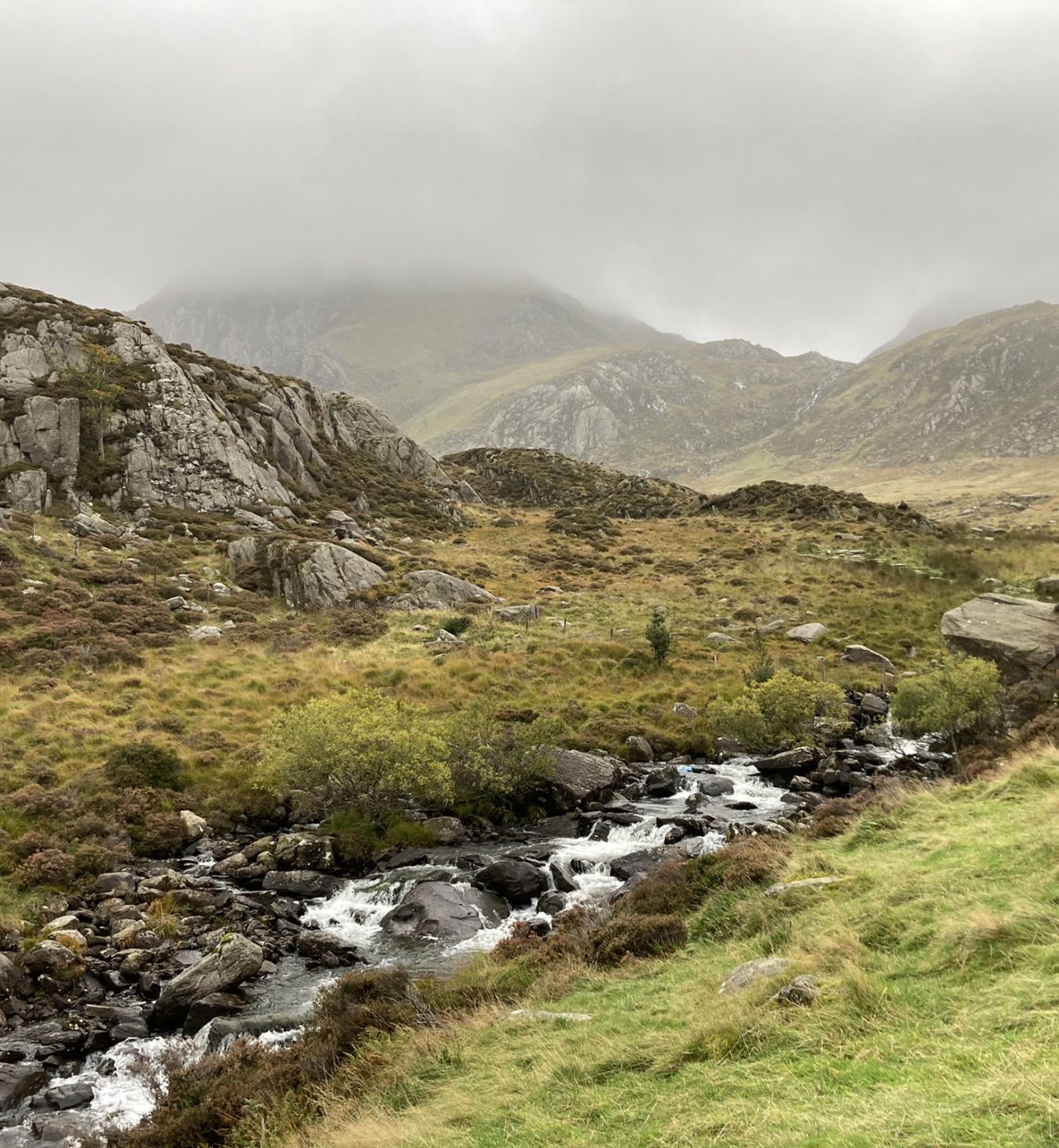 A stream running through CwmIdwal, Eryri National Park