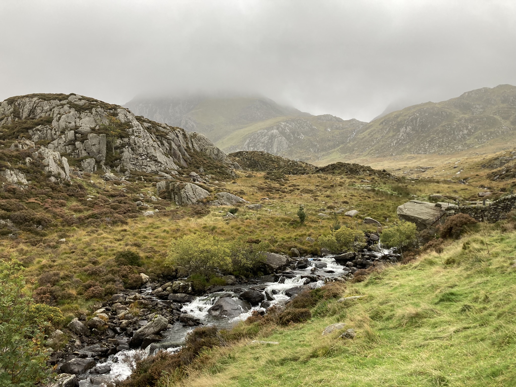 A stream running through CwmIdwal, Eryri National Park